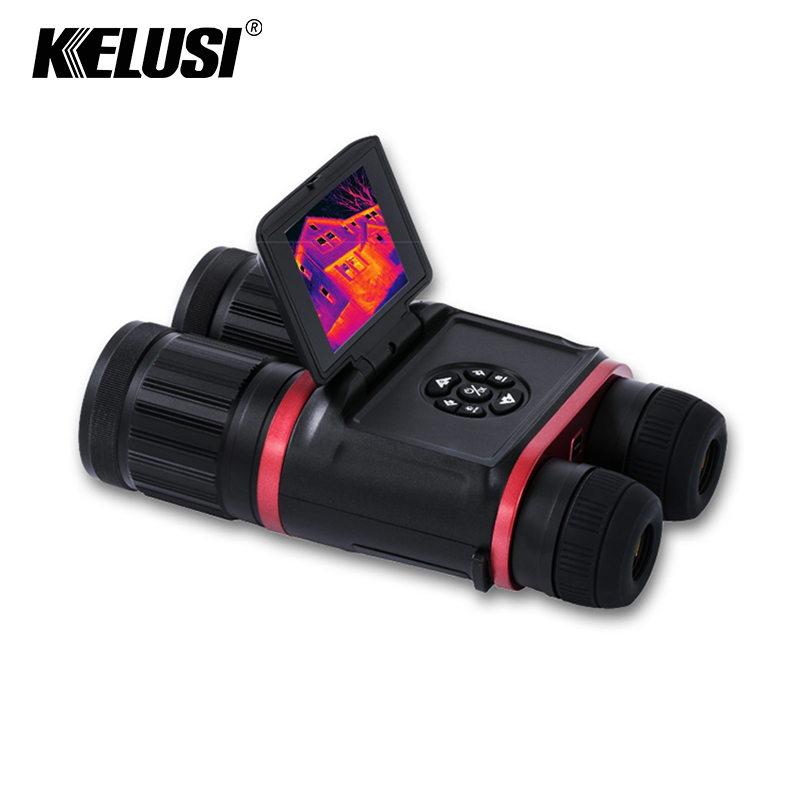 科鲁斯S384专业智能高分辨率双筒望远镜式红外热成像仪夜视仪WIFI/GPS定位高清一体式外屏可拍照录像